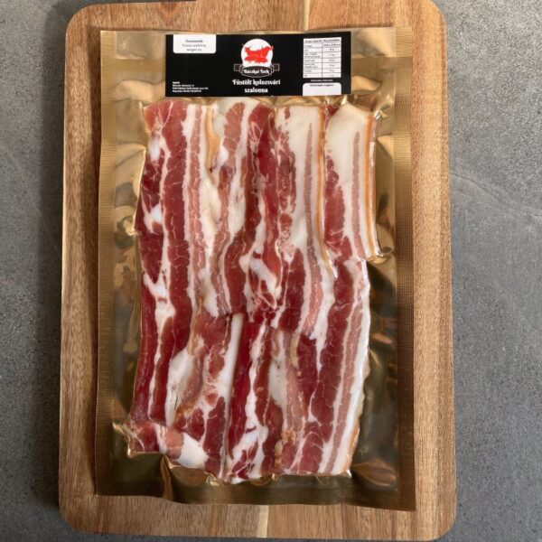 Füstölt kolozsvári szalonna - szeletelt - kézműves termék - 150g