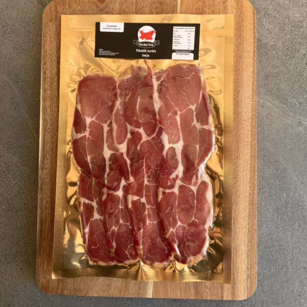 Füstölt sertés tarja - szeletelt - kézműves termék - 150g