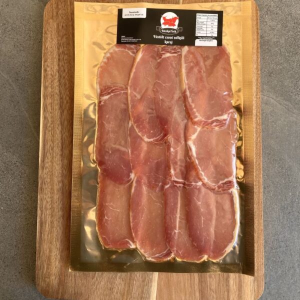 Füstölt csont nélküli karaj - kézműves termék - szeletelt - 150g