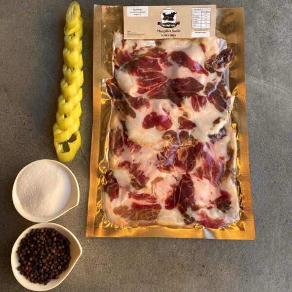 Mangalica füstölt sertés tarja - szeletelt - kézműves termék - 150g